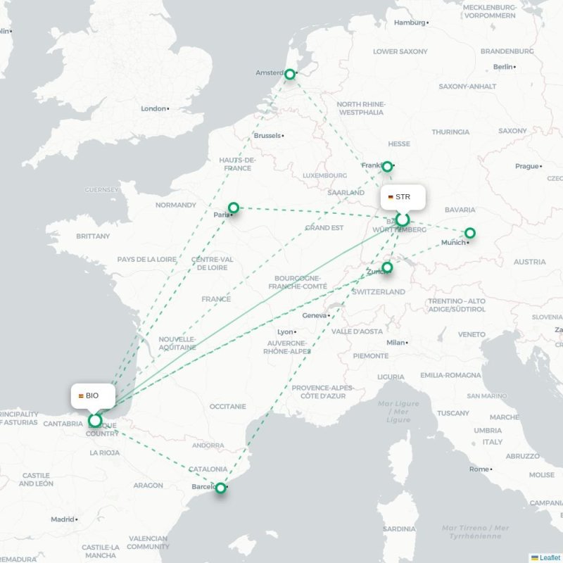 STR - BIO route map