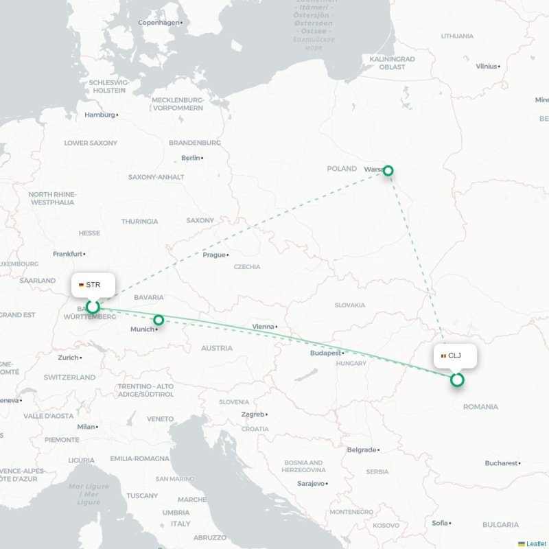STR - CLJ route map
