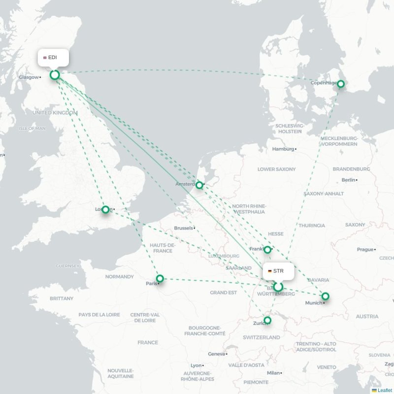 STR - EDI route map