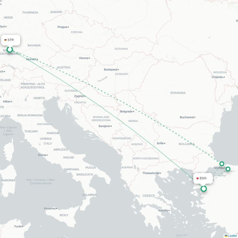STR - EDO route map