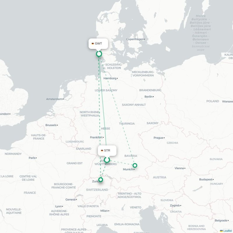 STR - GWT route map