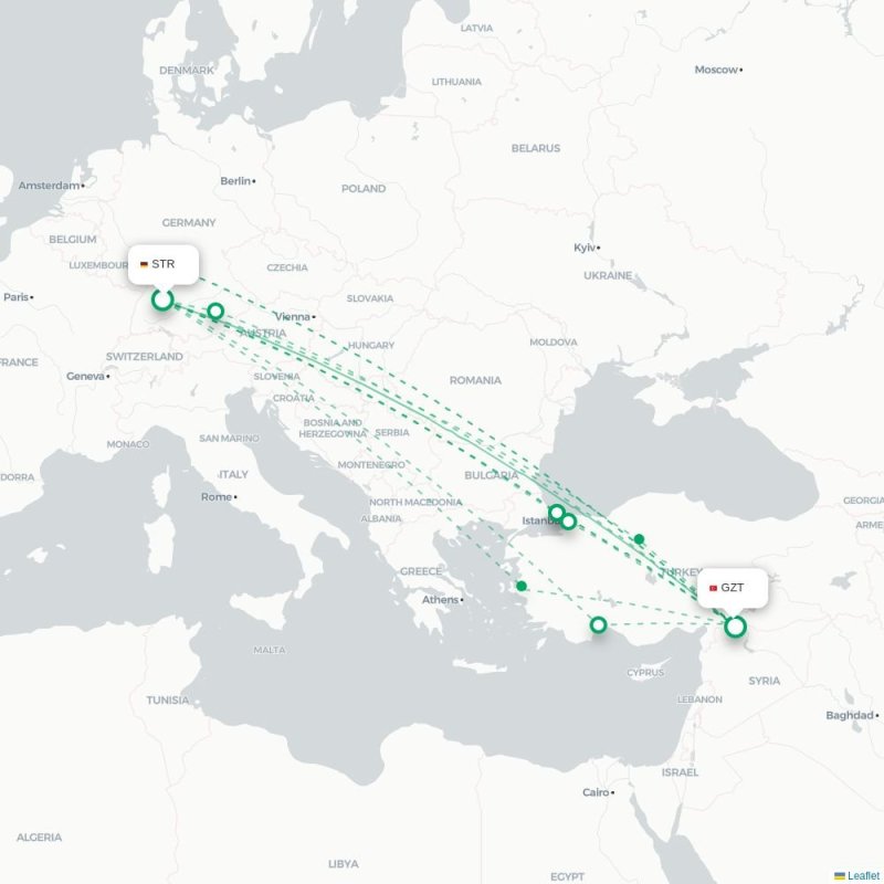 STR - GZT route map