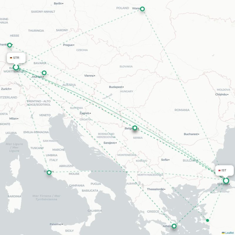 STR - IST route map