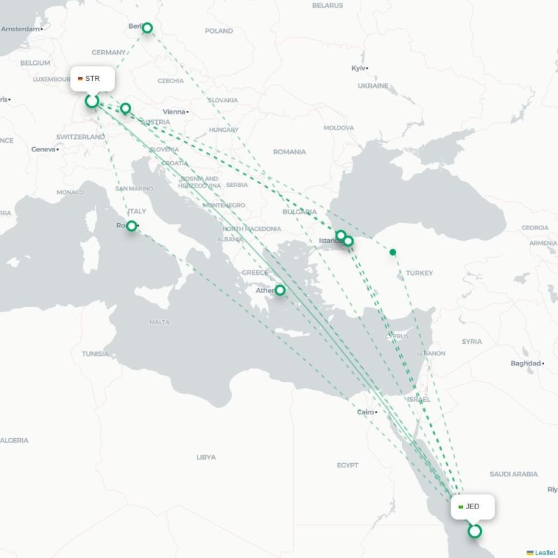 STR - JED route map