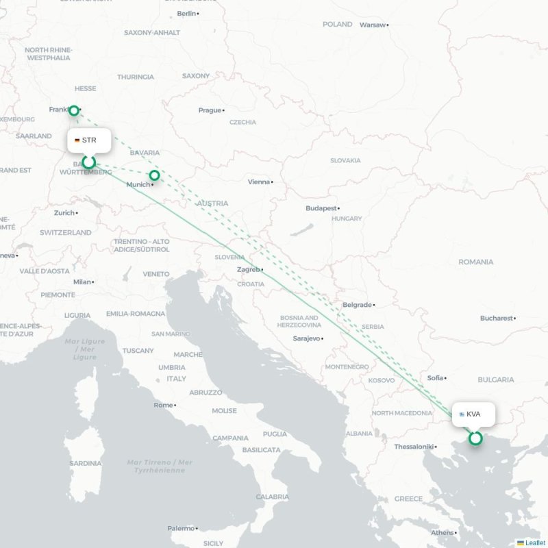 STR - KVA route map