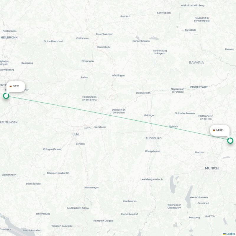 STR - MUC route map