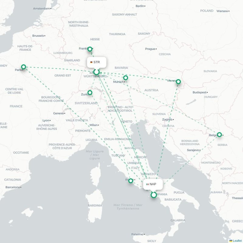 STR - NAP route map