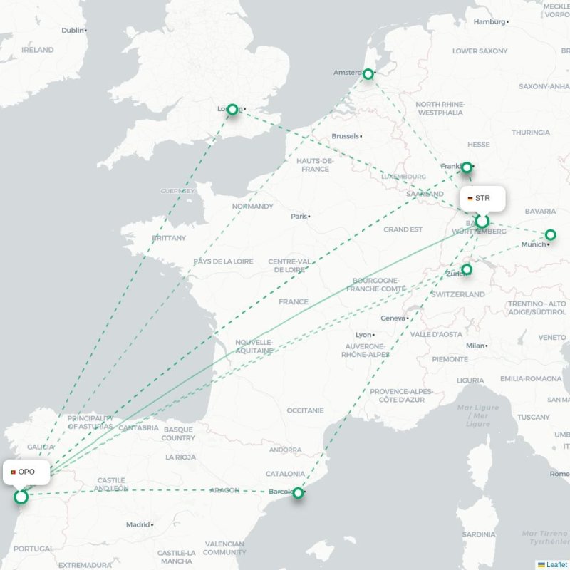 STR - OPO route map