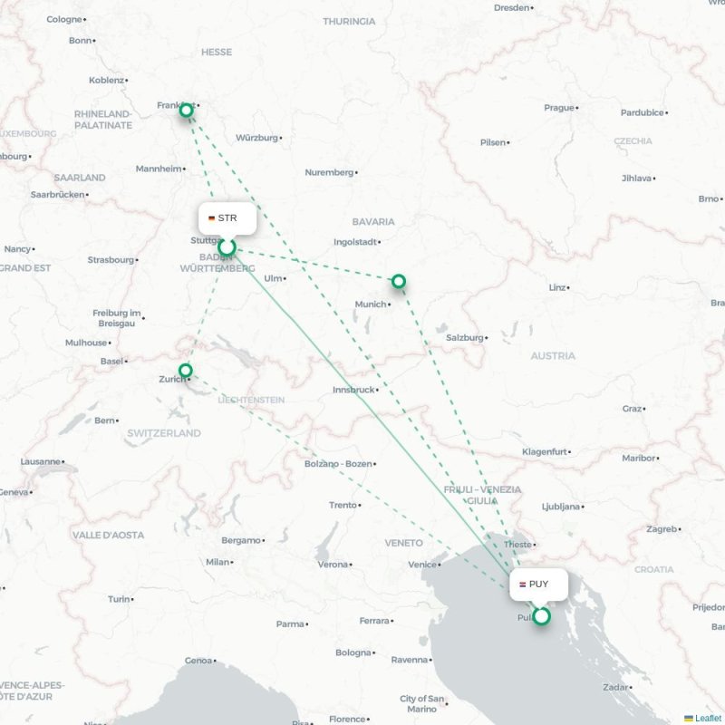 STR - PUY route map