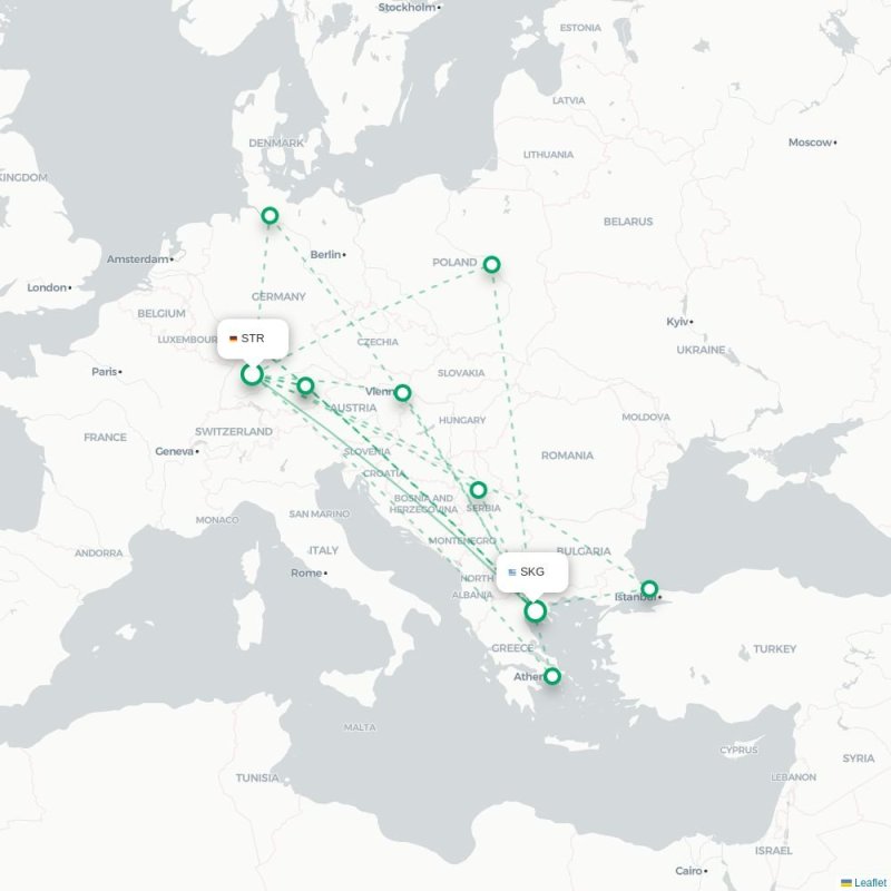 STR - SKG route map