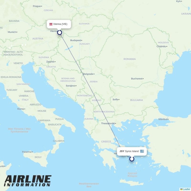 STR - VIE route map