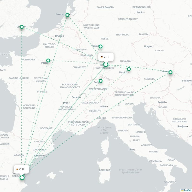 STR - VLC route map