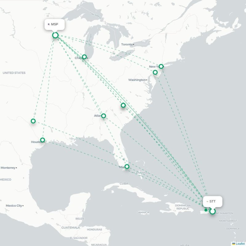 STT - MSP route map