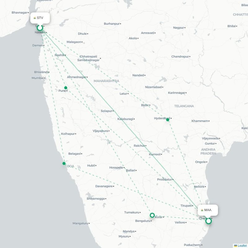STV - MAA route map