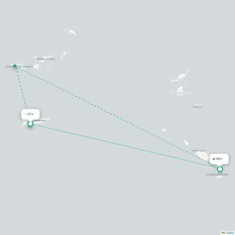 STX - NEV route map