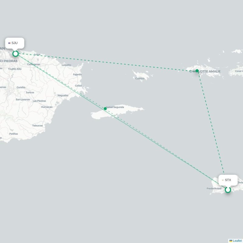 STX - SJU route map