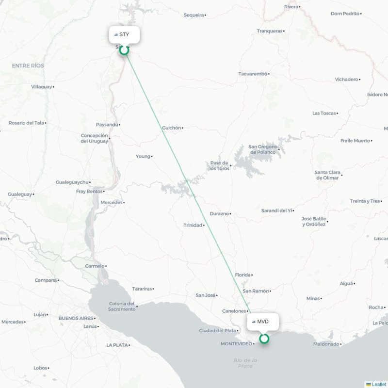 STY - MVD route map