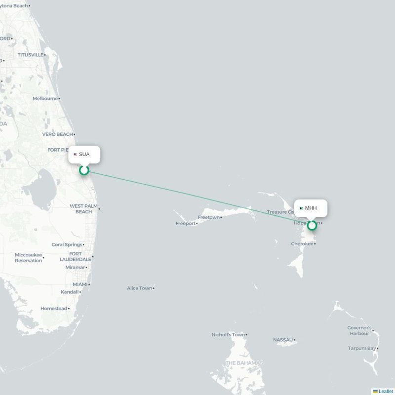 SUA - MHH route map
