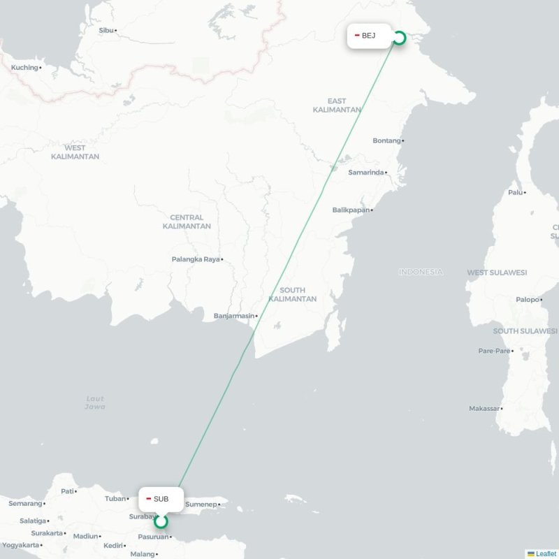 SUB - BEJ route map