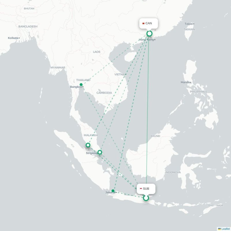 SUB - CAN route map