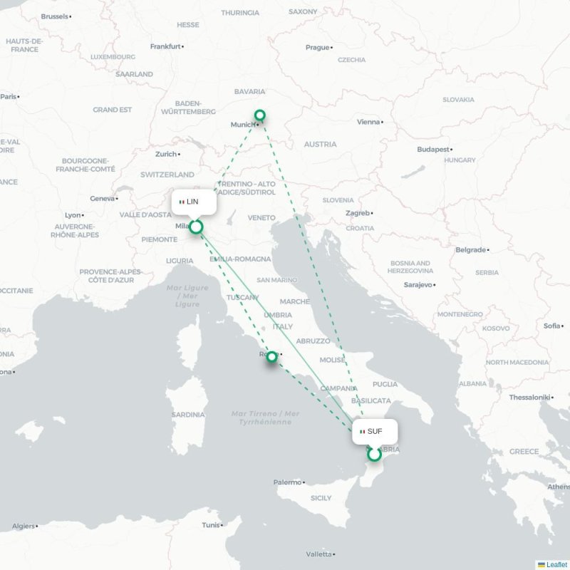 SUF - LIN route map