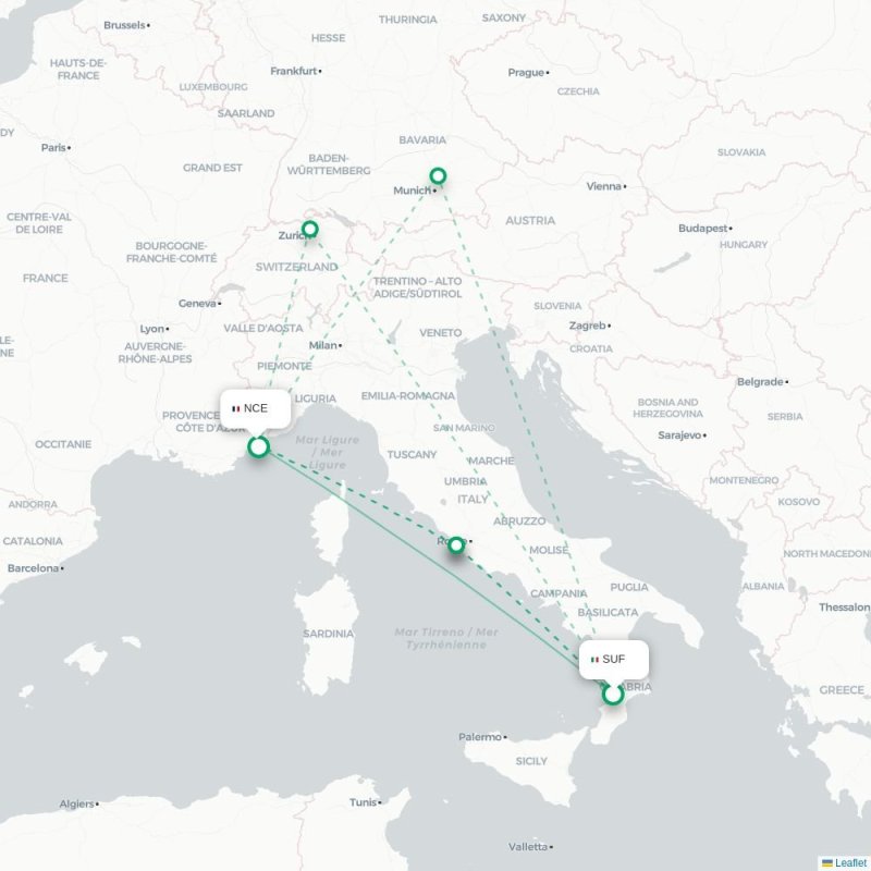 SUF - NCE route map