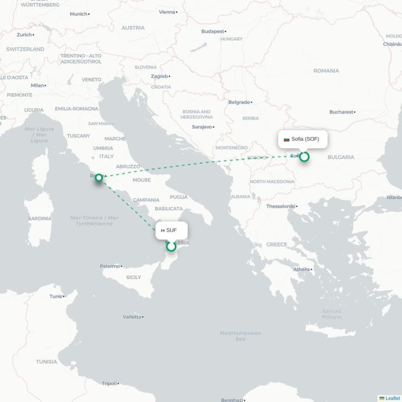 SUF - SOF route map
