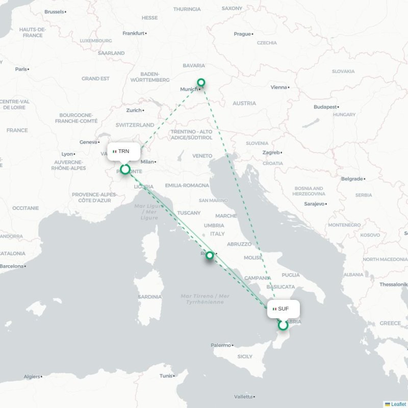 SUF - TRN route map