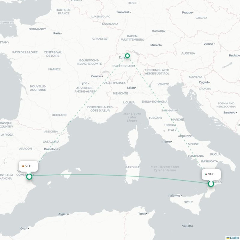 SUF - VLC route map