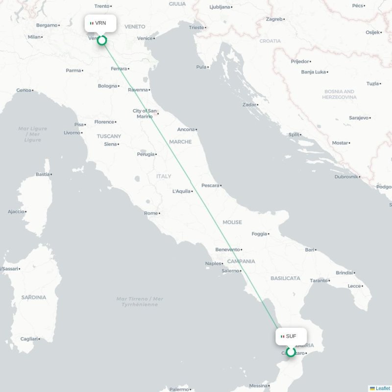SUF - VRN route map