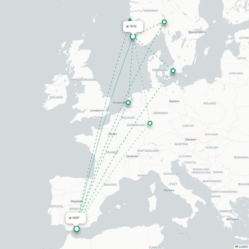 SVG - AGP route map