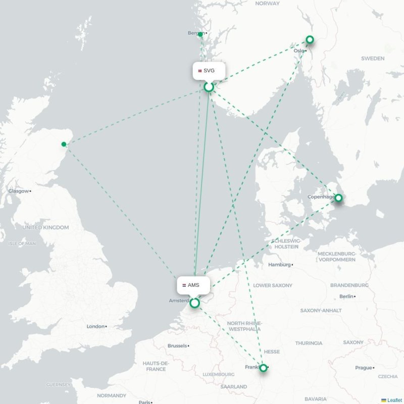 SVG - AMS route map