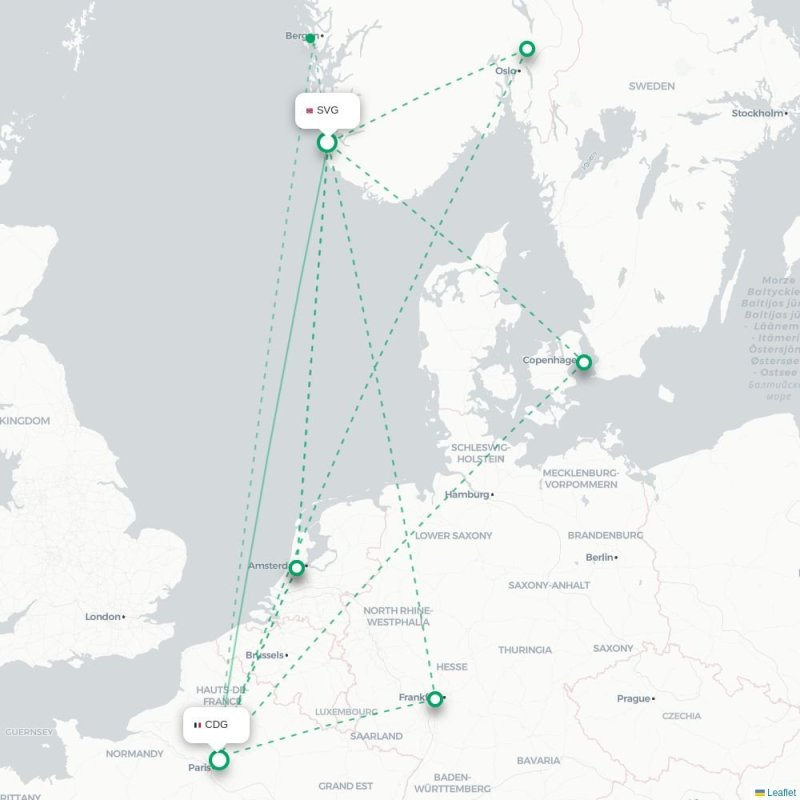 SVG - CDG route map