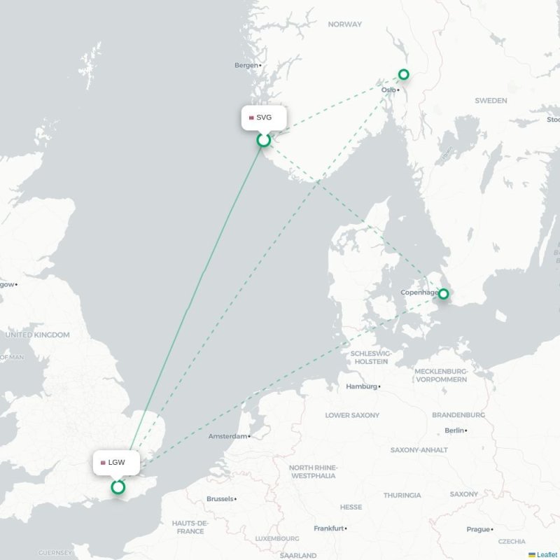 SVG - LGW route map