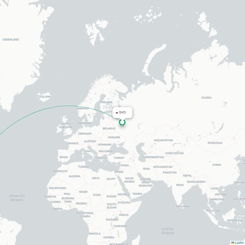 SVO - CCC route map