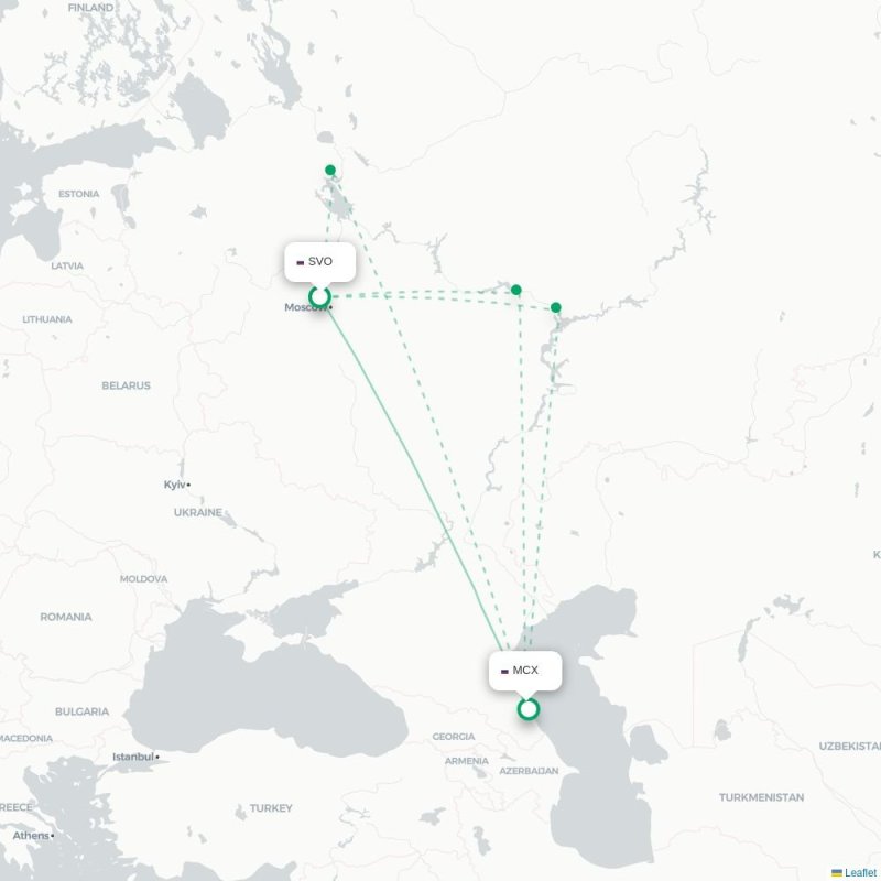 SVO - MCX route map