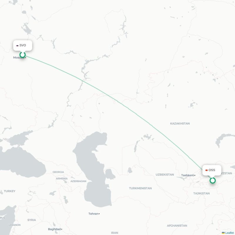 SVO - OSS route map