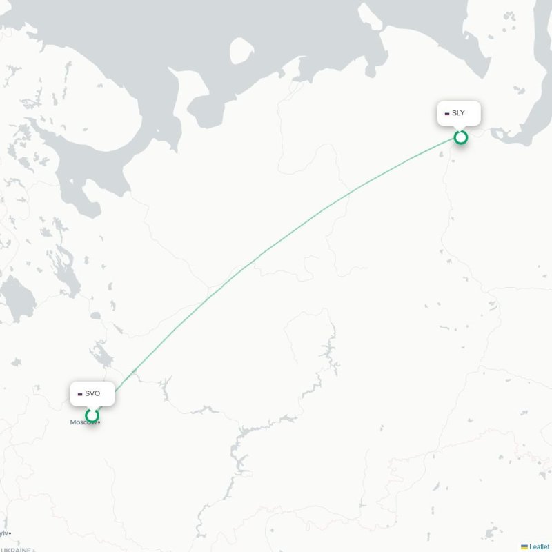 SVO - SLY route map