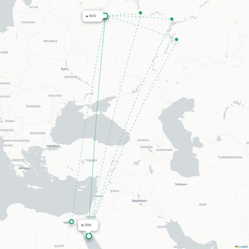 SVO - SSH route map