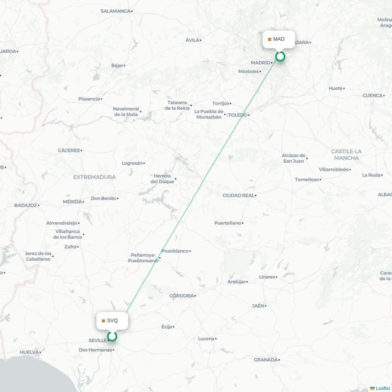 SVQ - MAD route map