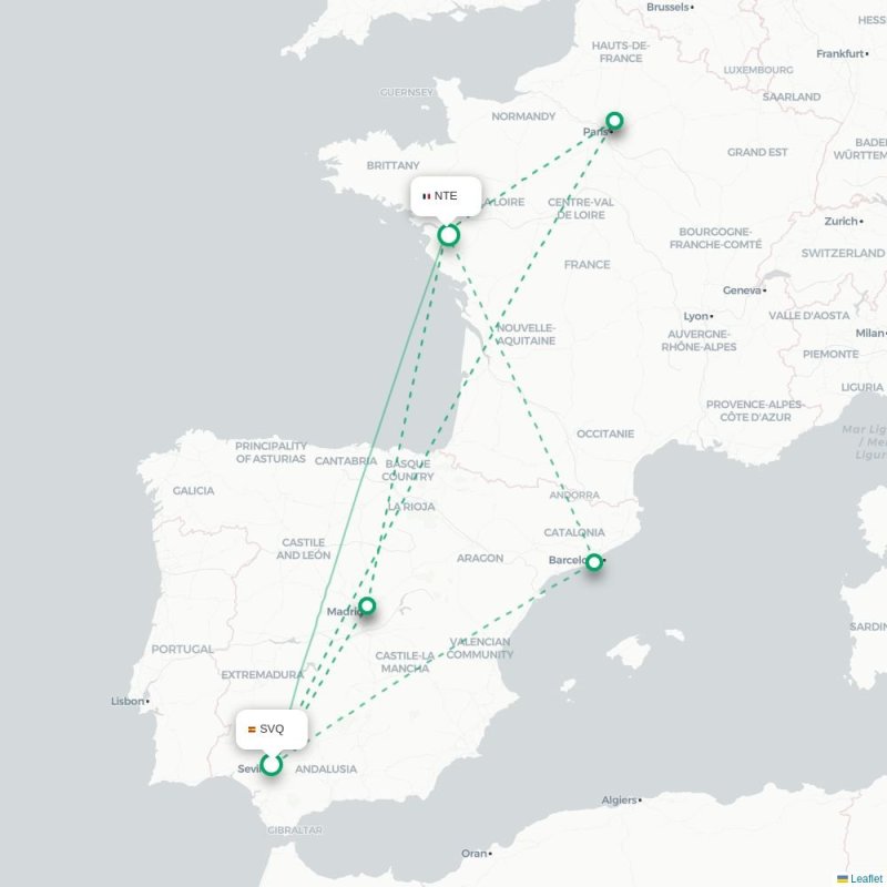 SVQ - NTE route map