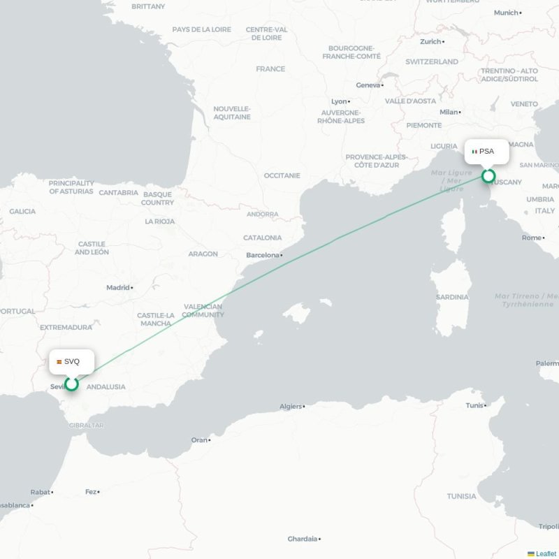 SVQ - PSA route map