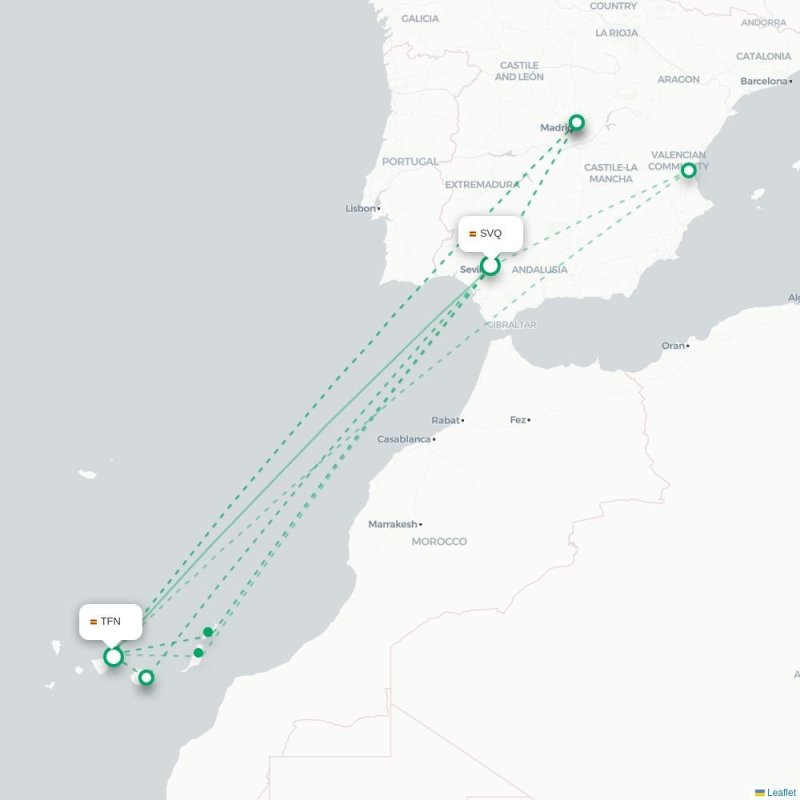 SVQ - TFN route map