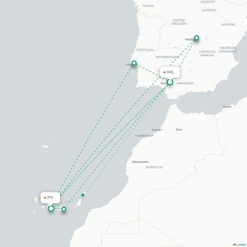 SVQ - TFS route map