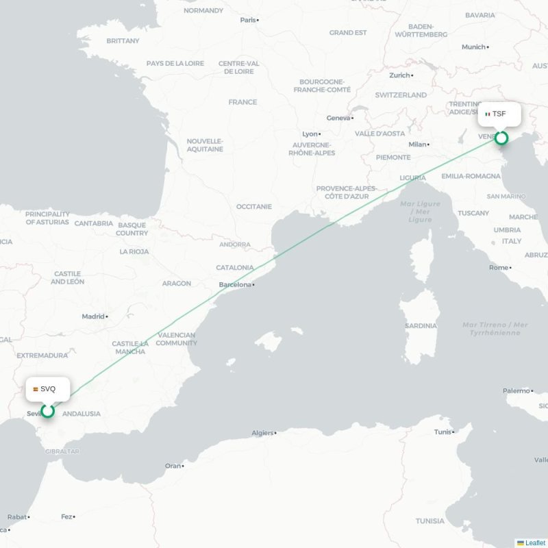 SVQ - TSF route map