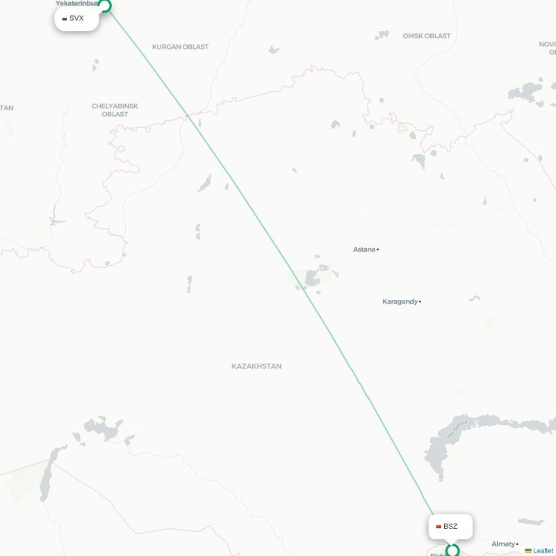 SVX - BSZ route map
