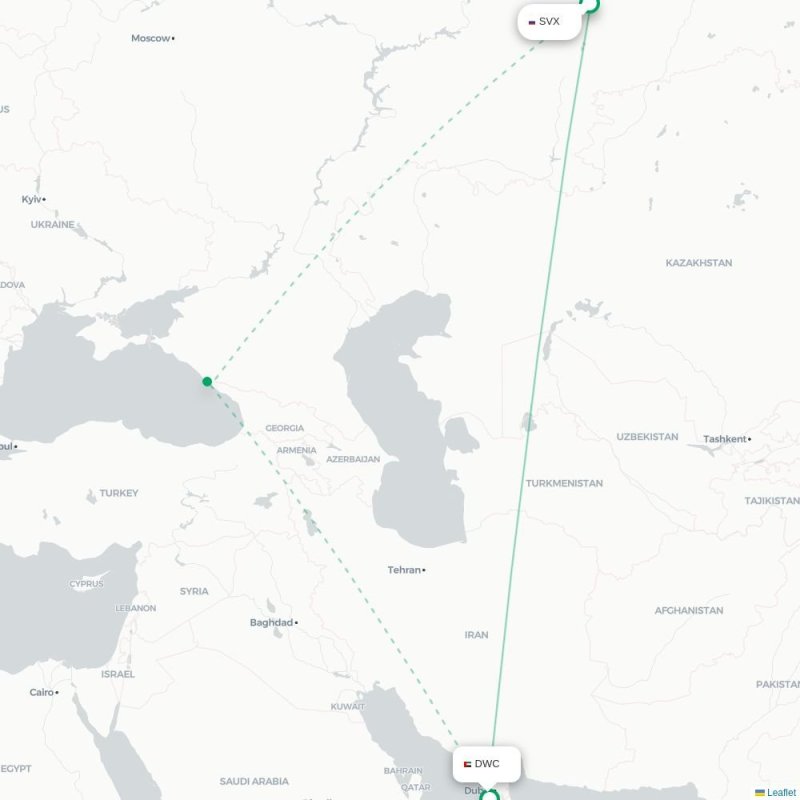 SVX - DWC route map