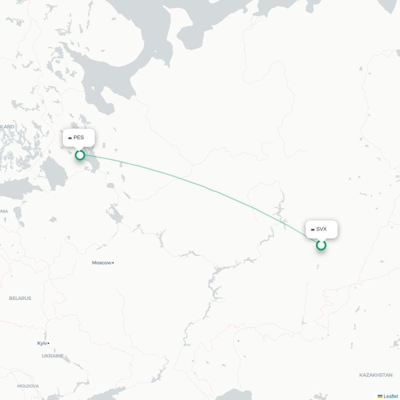 SVX - PES route map