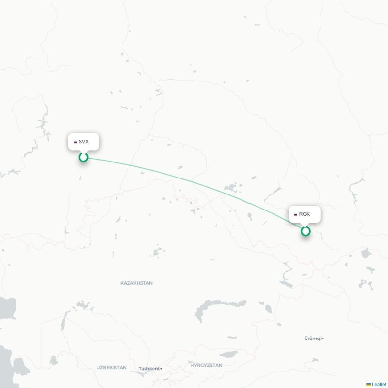 SVX - RGK route map