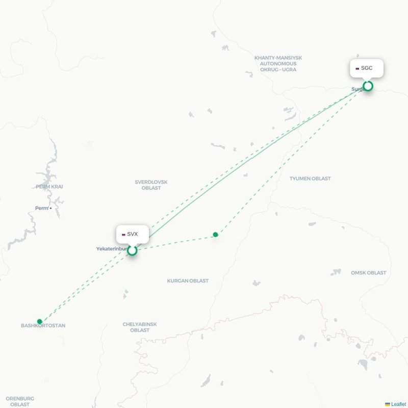 SVX - SGC route map